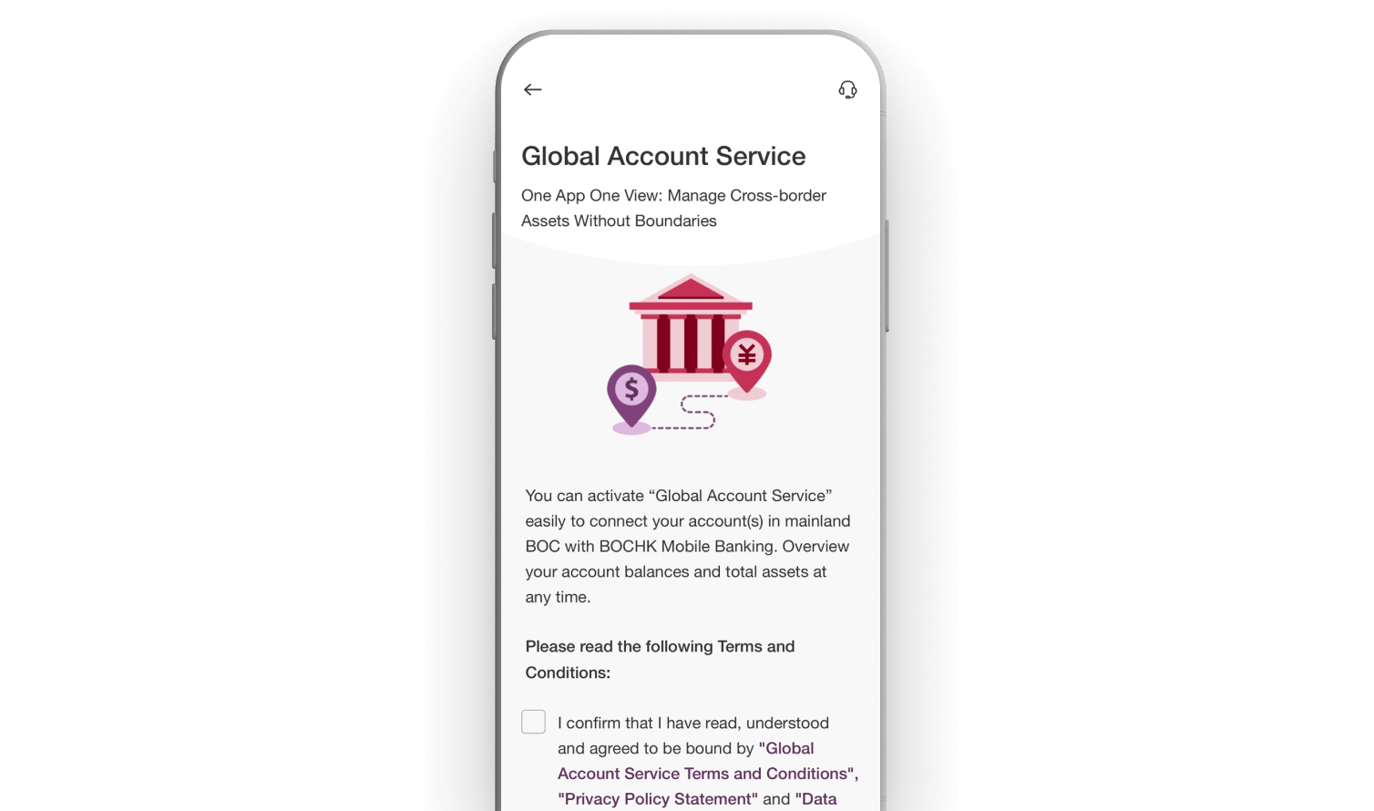 Read and confirm the relevant terms and conditions