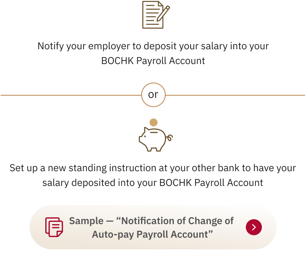 Switch now! Start receiving your salary using BOCHK Payroll Account
