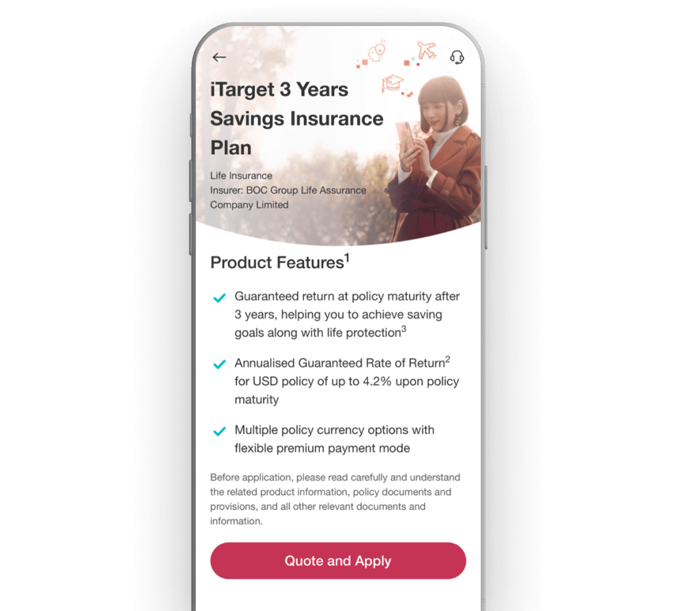 Login and select “iTarget 3 Years Savings Insurance Plan”