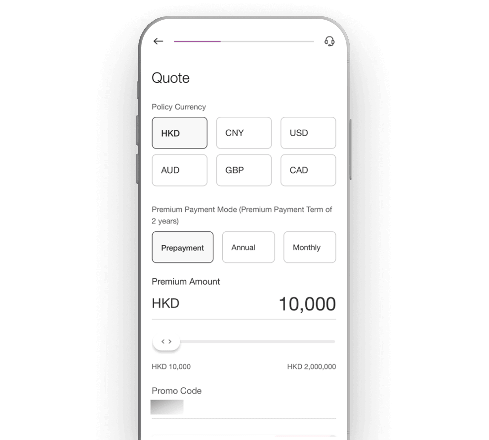 Select Plan Details and Fill in Application Details