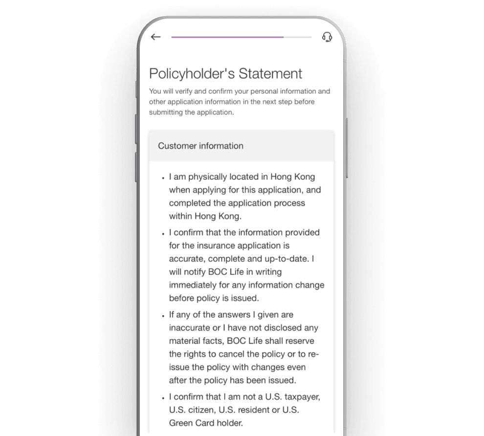 Read and confirm policy statements and declarations