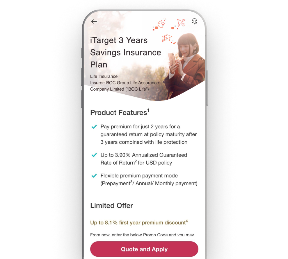Login and select “iTarget 3 Years Savings Insurance Plan”