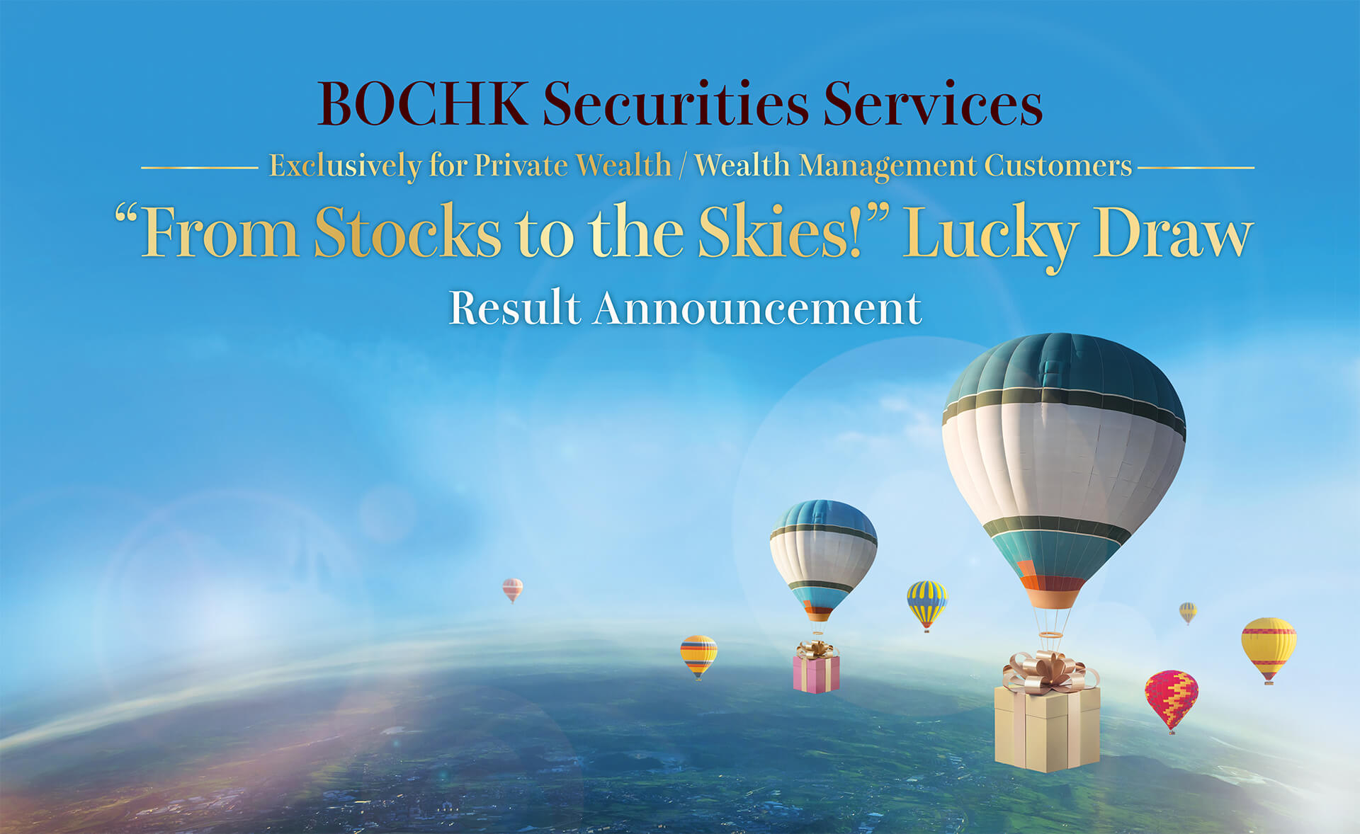 From Stocks to the Skies! Lucky Draw