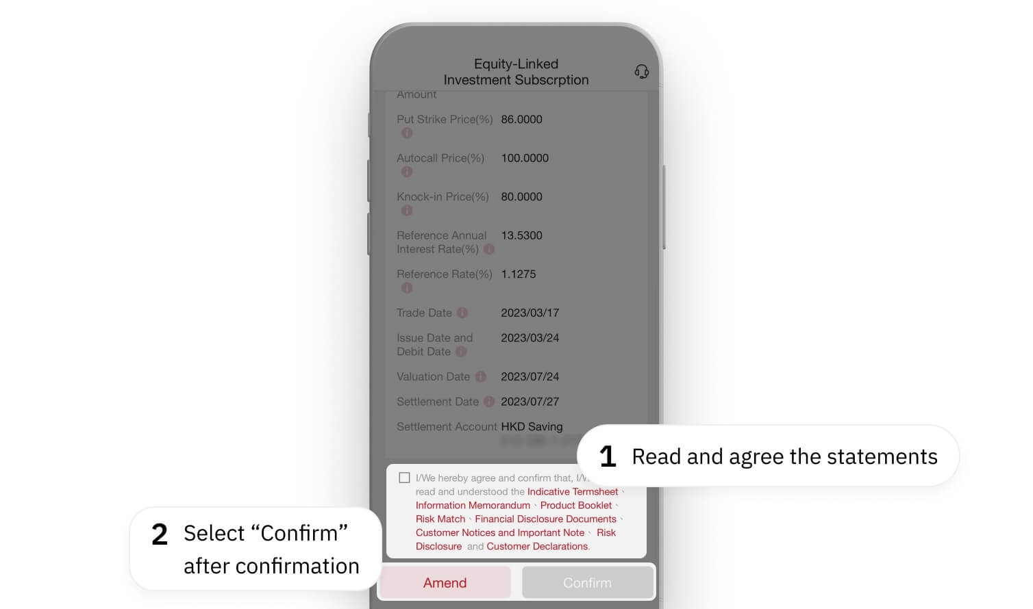 Confirm the transaction
