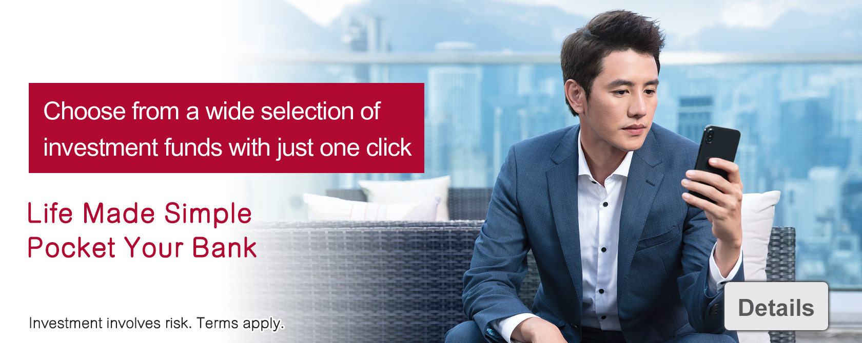 Choose from a wide selection of investment funds with just one click