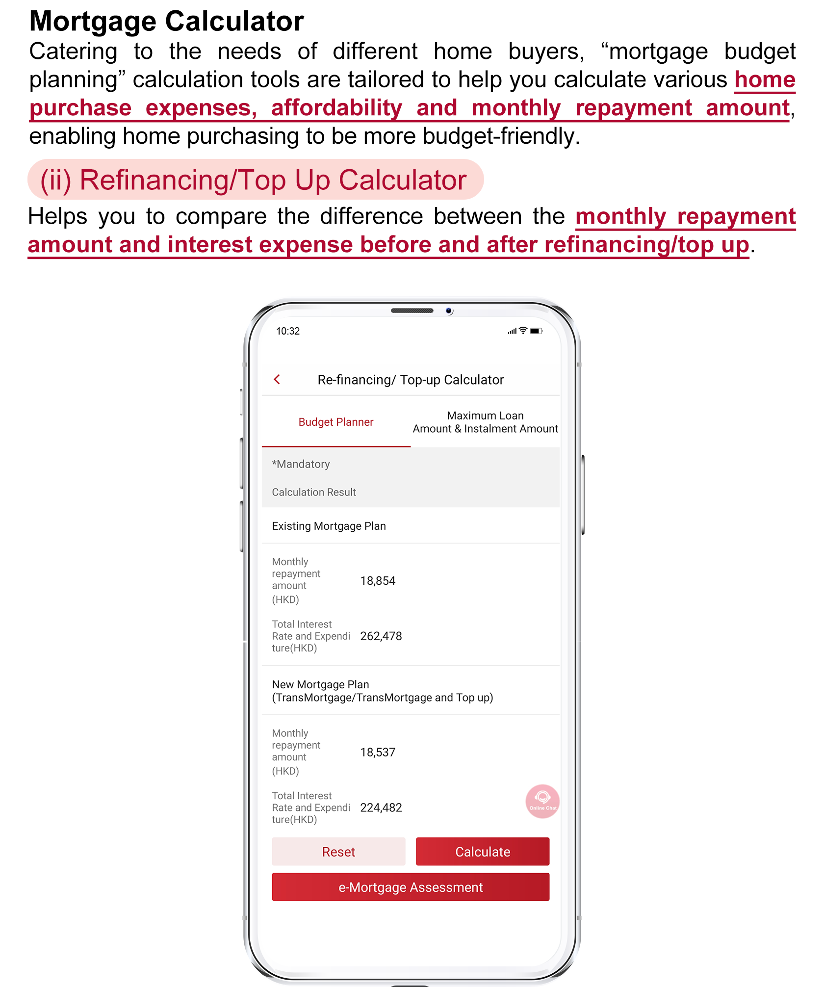Refinancing/Top Up Calculator