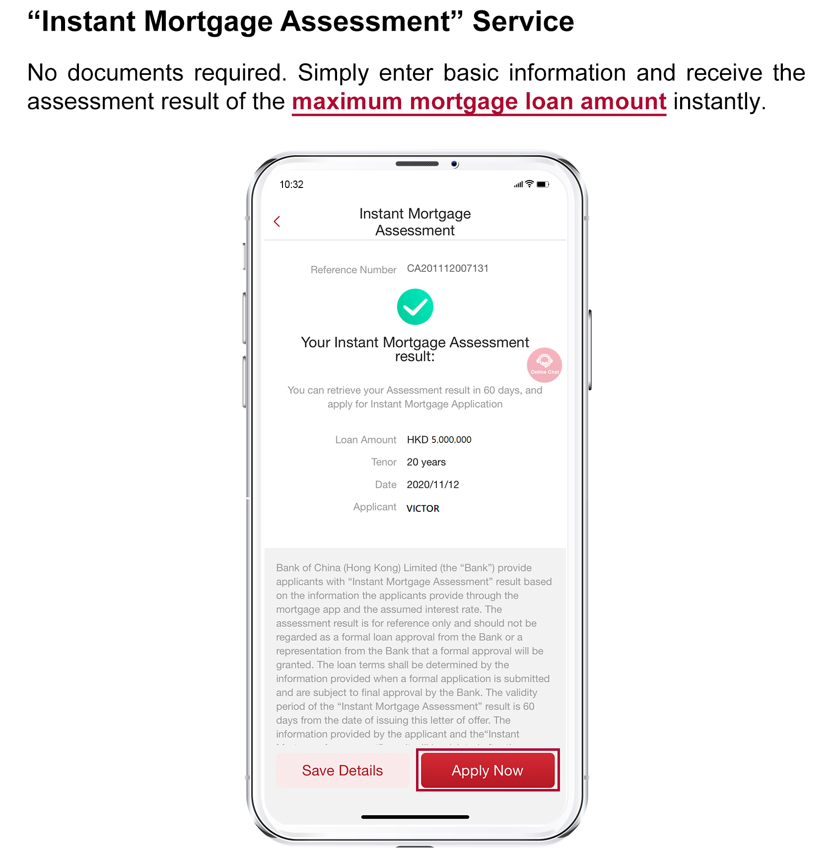 e-Mortgage Assessment Service