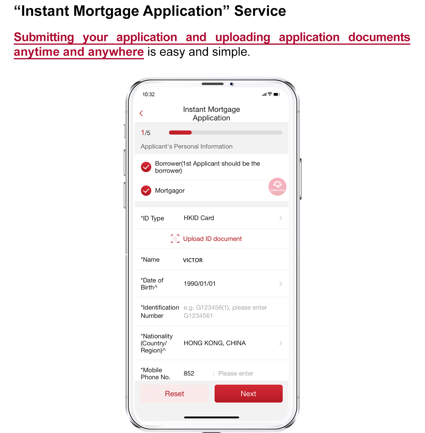 e-Mortgage Application Service